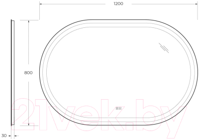 Зеркало Cezares CZR-SPC-GIUBILEO-1200-800-TCH-WARM