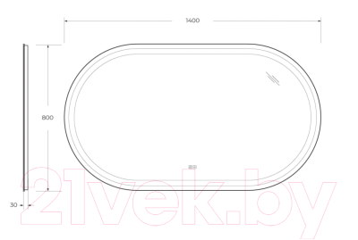 Зеркало Cezares CZR-SPC-GIUBILEO-1400-800-TCH-WARM