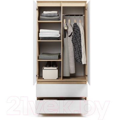 Шкаф ГМЦ ШК-2 (дуб сонома/белый)