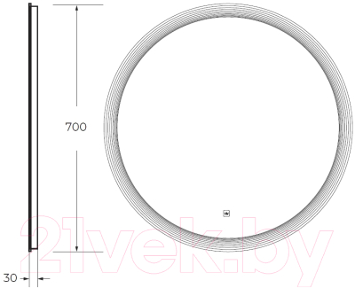 Зеркало Cezares CZR-SPC-ECO-700-LED-TCH