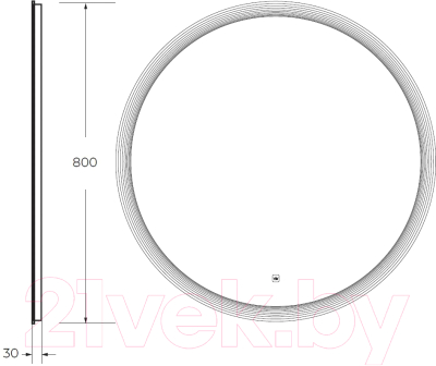 Зеркало Cezares CZR-SPC-ECO-800-LED-TCH