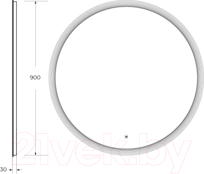 Зеркало Cezares CZR-SPC-ECO-900-LED-TCH