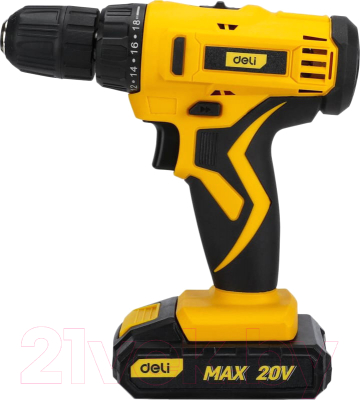 Аккумуляторная дрель-шуруповерт Deli DL-DZ20-E1D1 - фото