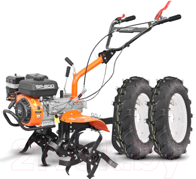 Мотокультиватор бензиновый Skiper SP-800 + колеса Brado 6.00-12 - фото
