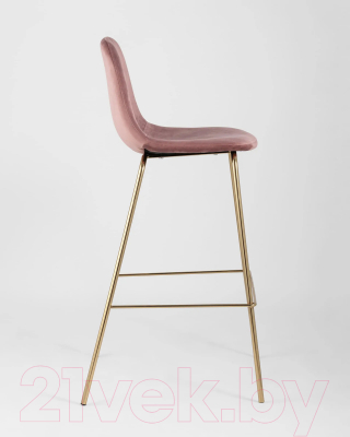 Стул барный Stool Group Валенсия SN OS-001B HLR-44 gl (велюр пыльно-розовый/золотые ножки)