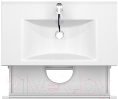 Тумба под умывальник ЗОВ Дион 80 / D80LWP0M9003MKV5-KP13W (белый матовый)