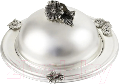 Масленка Кольчугинский мельхиор Ромашки / КМ640МС06 - фото