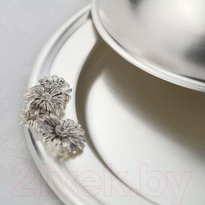 Масленка Кольчугинский мельхиор Ромашки / КМ640МС06