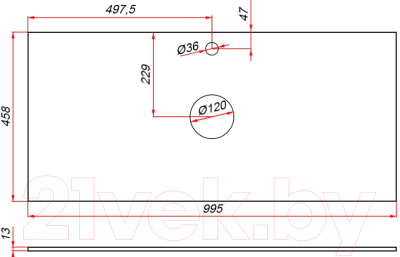 Тумба под умывальник ЗОВ Дион 100 / D100LWP0M9003MKV5-KP13W (белый матовый)