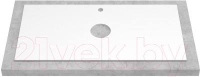 Тумба под умывальник ЗОВ Дион 100 / D100LHO0M9003GKV5-KP13W (белый глянец/дуб)