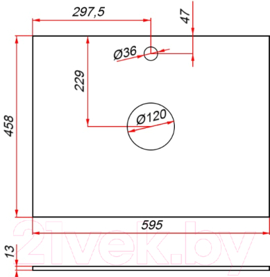 Тумба под умывальник ЗОВ Дион 60 / D60LWPFM1015GKV5-KP13W