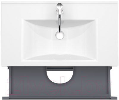 Тумба под умывальник ЗОВ Дион 90 / D90LAFM7015MKV5-HPL38T (туя/графит матовый)