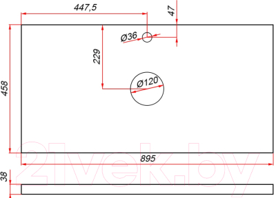 Тумба под умывальник ЗОВ Дион 90 / D90LAFM7015MKV5-HPL38T (туя/графит матовый)
