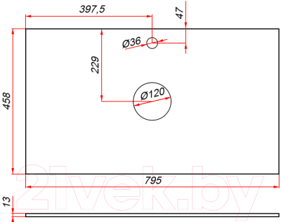 Тумба под умывальник ЗОВ Лира 80 / L80MW0MAGVA-KP13W (белый/адриатик)