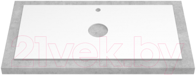 Тумба под умывальник ЗОВ Лира 70 / L70MW0MTGVG-KP13W (белый/тальк)