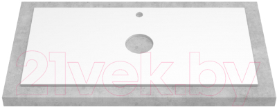 Тумба под умывальник ЗОВ Лира 100 / L100MW0MTGVG-KP13W (белый/тальк)