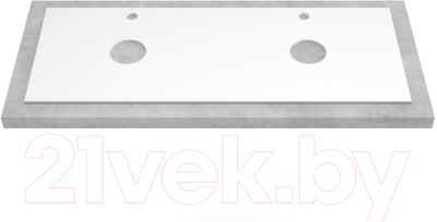 Тумба под умывальник ЗОВ Лира 120 / L120MW0MTGVG-KP13W (белый/тальк)