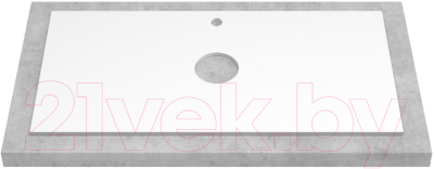 Тумба под умывальник ЗОВ Лира 90 / L90MW0MWGVG-KP13W (белый/белый глянец)