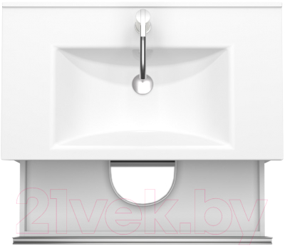 Тумба под умывальник ЗОВ Парма 60 / P60LWP0MHMC1A-KP13W (белый/галифакс)