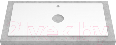 Тумба под умывальник ЗОВ Парма 60 / P60LWP0MHMC1A-KP13W (белый/галифакс)