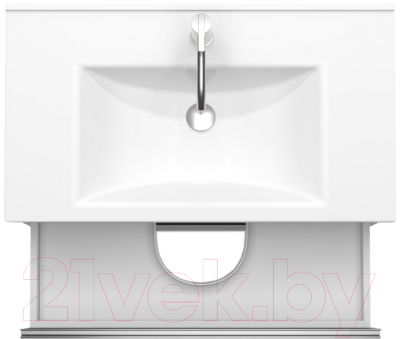 Тумба под умывальник ЗОВ Парма 80 / P80LWP0MHMC1A-KP13W (белый/галифакс)