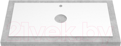 Тумба под умывальник ЗОВ Парма 80 / P80LWP0MHMC1A-KP13W (белый/галифакс)