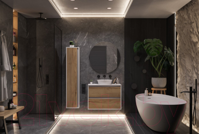 Тумба под умывальник ЗОВ Парма 90 / P90LWP0MHMC1A-KP13W (белый/галифакс)