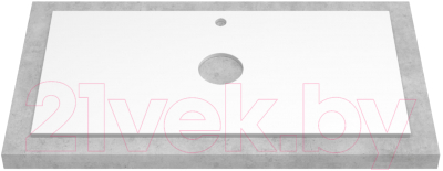 Тумба под умывальник ЗОВ Парма 100 / P100LWP0MHMC1A-KP13W (белый/галифакс)