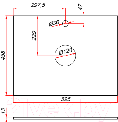 Тумба под умывальник ЗОВ Парма 60 / P60LWP0MHMC1A-KP13H