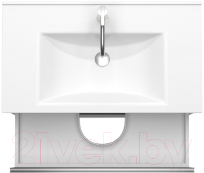 Тумба под умывальник ЗОВ Парма 70 / P70LWP0MHMC1A-KP13H (белый/галифакс)