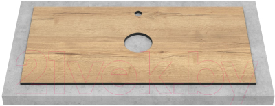 Тумба под умывальник ЗОВ Парма 70 / P70LWP0MHMC1A-KP13H (белый/галифакс)