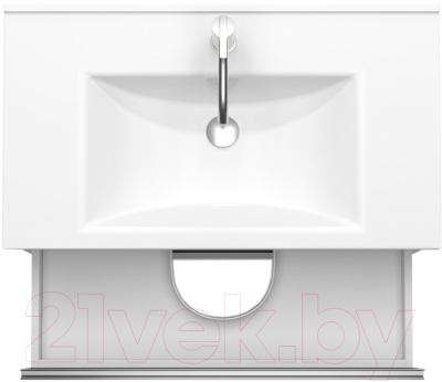 Тумба под умывальник ЗОВ Парма 90 / P90LWP0MHMC1A-KP13H (белый/галифакс)