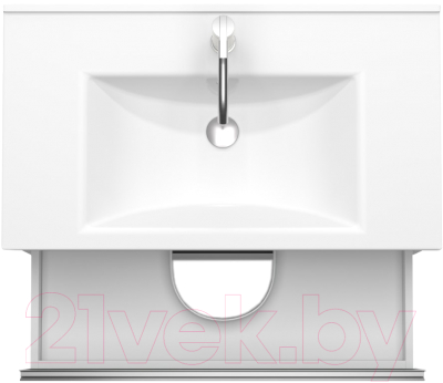 Тумба под умывальник ЗОВ Парма 100 / P100LWP0MHMC1A-KP13H (белый/галифакс)