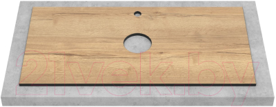 Тумба под умывальник ЗОВ Парма 100 / P100LWP0MHMC1A-KP13H (белый/галифакс)