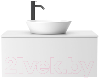 Тумба под умывальник ЗОВ Кито 60 / K60LW0MWMC-KP13W (белый/белый матовый)
