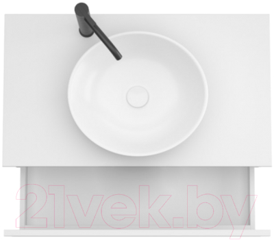 Тумба под умывальник ЗОВ Кито 60 / K60LW0MWMC-KP13W (белый/белый матовый)