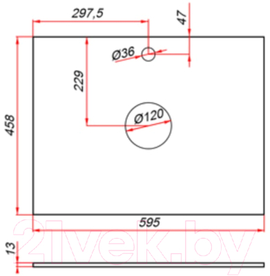 Тумба под умывальник ЗОВ Кито 60 / K60LA0MWMC-KP13W (аттик/белый матовый)