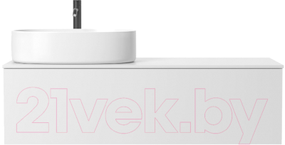 Тумба под умывальник ЗОВ Кито 120 / K120LA0MWMC-KP13W (аттик/белый матовый)