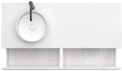 Тумба под умывальник ЗОВ Кито 120 / K120LA0MWMC-KP13W (аттик/белый матовый)