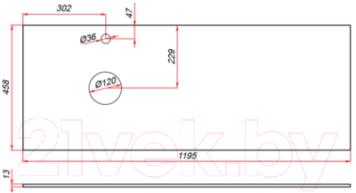 Тумба под умывальник ЗОВ Кито 120 / K120LA0MWMC-KP13W (аттик/белый матовый)