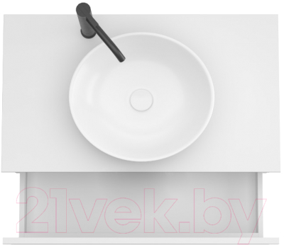 Тумба под умывальник ЗОВ Кито-2 80 / 2K80LW0MWMC-KP13W (белый матовый)