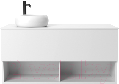 Тумба под умывальник ЗОВ Кито-2 120 / 2K120LW0MWMC-KP13W (белый матовый)