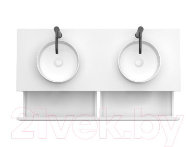 Тумба под умывальник ЗОВ Кито-2 120 / 2K120LW0MWMC-KP13W (белый матовый)