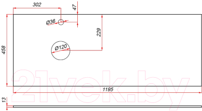 Тумба под умывальник ЗОВ Кито-2 120 / 2K120LW0MWMC-KP13W (белый матовый)