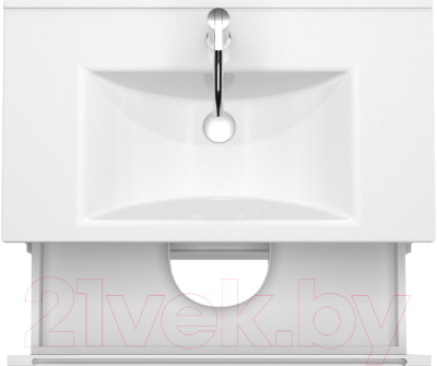 Тумба с умывальником ЗОВ Дион 60 / D60LWP0M9003MKV5-OL60 (белый матовый)