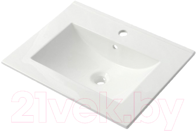 Тумба с умывальником ЗОВ Дион 60 / D60LWP0M9003MKV5-OL60 (белый матовый)