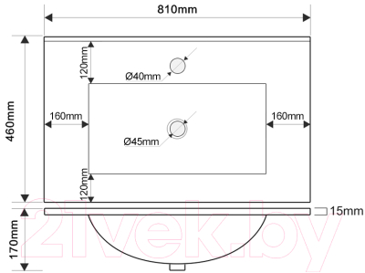 Тумба с умывальником ЗОВ Дион 80 / D80LHO0M7015GKV5-OL80