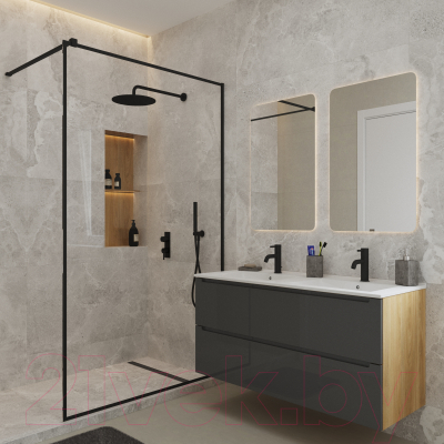 Тумба с умывальником ЗОВ Дион 120 / D120LHO0M7015GKV5-OL120