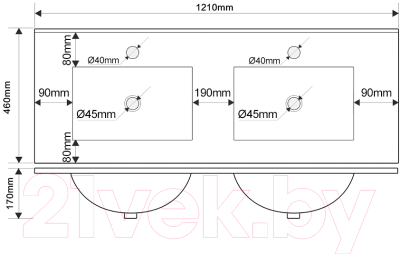 Тумба с умывальником ЗОВ Дион 120 / D120LHO0M7015GKV5-OL120