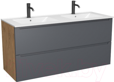 Тумба с умывальником ЗОВ Дион 120 / D120LHO0M7015MKV5-OL120 - фото